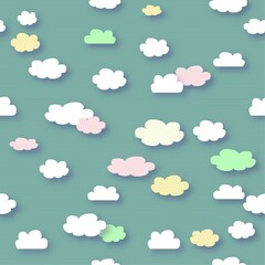 seamless background with clouds