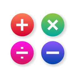 Fototapeta premium Mathematical symbol icons design isolated on white background