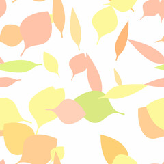 Fall Leaves Seamless Vector Pattern - Repeating ornament for textile, wraping paper, fashion etc.