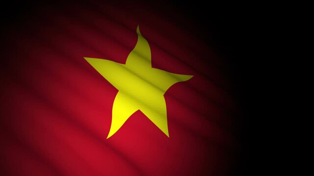 vietnam flag blowing in wind