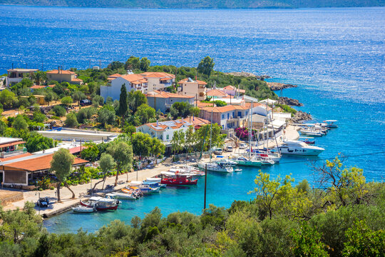 Amazing beach of Steni Vala in Alonnisos island, Greece.