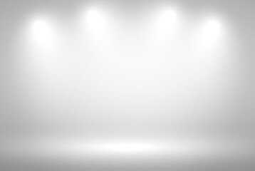 Naklejka premium Grey gradient background. Abstract illustration background texture of beauty dark and light clear grey, gradient flat wall and floor in empty spacious room.