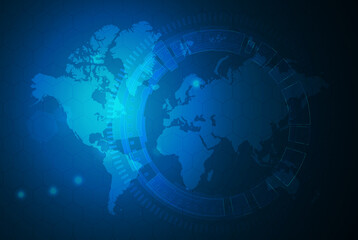 business background business background Abstract business background.Vector design. Circular Technology Background Design vector illustration - Vector