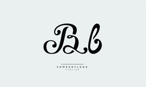 BL initials monogram letter text alphabet logo design