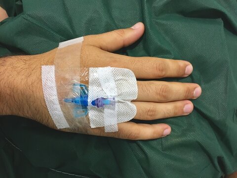 Hand in the hostital