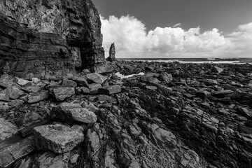Portizuelo beach, Villar, Valdes Council, Cantabrian Sea, Asturias, Spain, Europe