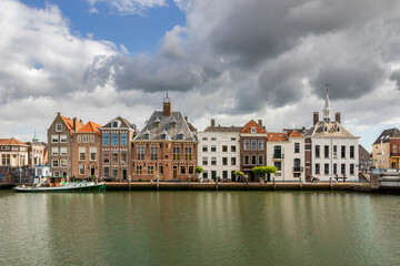 Historical quay in the center of the city of Maassluis, De Kolk