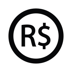 Obraz premium The Brazilian Real currency symbol