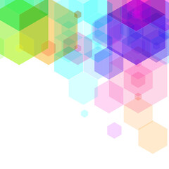 Blue hexagon background. Geometric abstraction. Vector eps10