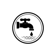 water faucet icon logo vector
