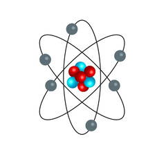 atom with positive and negative ions
