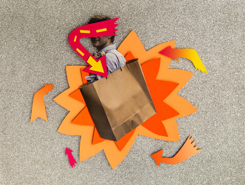 Shopping analogue collage