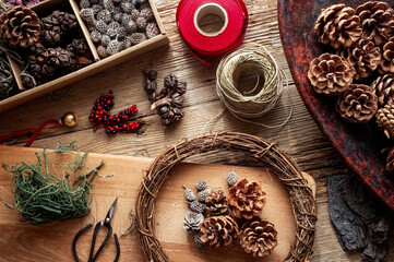 Materials to Decorate a Wreath