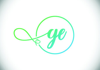 Initial Monogram Letter G E Logo Design Vector Template. G E Letter Logo Design
