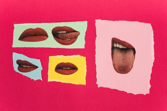 Lips collage