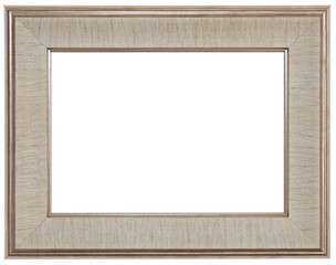 Beige frame on white background