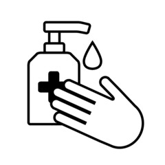 vector hand sanitizer icon