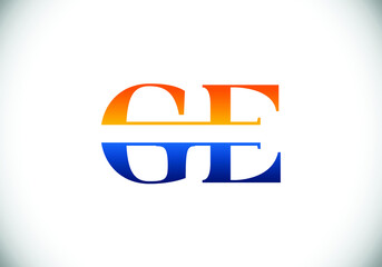 Initial Monogram Letter G E Logo Design Vector Template. G E Letter Logo Design