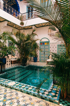 Beautiful Tiled Moroccan Riad Interior
