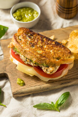 Homemade Italian Pesto Chicken Sandwich