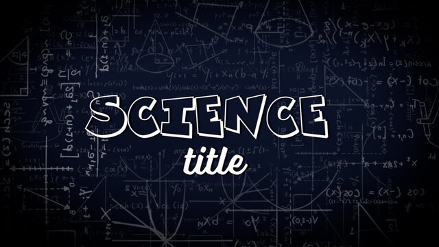 Back to School Science Title