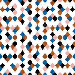 Abstract geometric pattern with rhombuses. Seamless vector background. Perfect for apparel, fabric, textile, decoration, wrapping paper