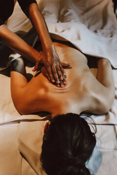 Hands Giving Back Massage
