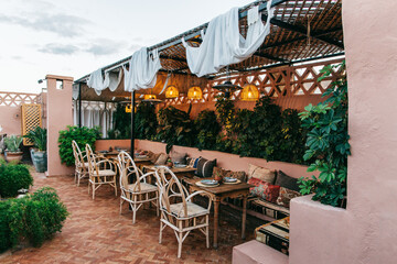 Ethnic Rooftop Restaurant