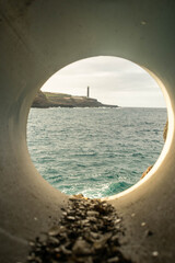 Vistas al faro de Punta Cumplida en Barlovento, municipio de la isla de La Palma, Canarias| Views of the Punta Cumplida lighthouse in Barlovento, municipality of the island of La Palma, Canary Islands