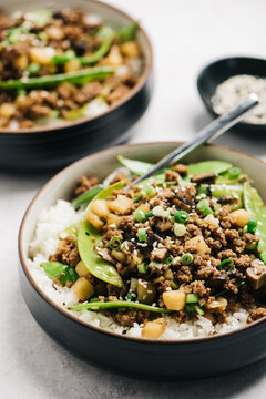 Asian Inspired Ground Beef Bowl