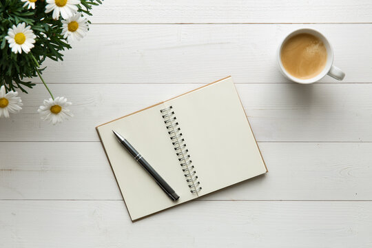Coffee and notebook