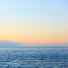 Sea horizon and serene sky