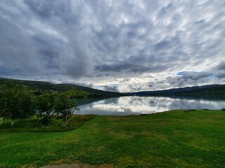 reflection of the sky and clouds in the water - Hardangervidda
