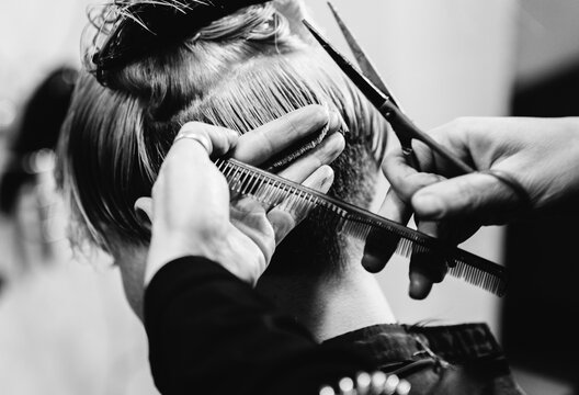 trimming hair