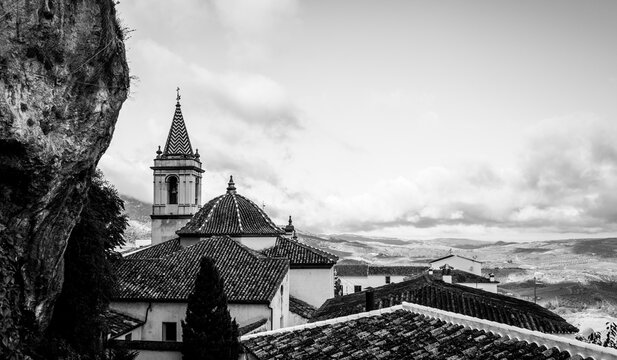 View of church tower, Spain.
