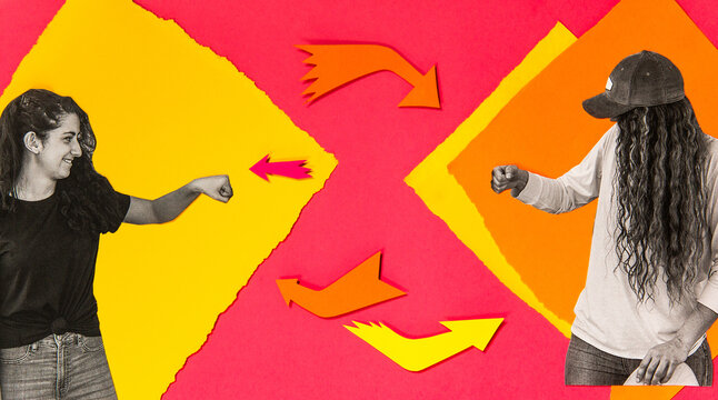 Social distancing collage