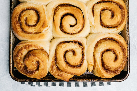 Hot Cinnamon Rolls Fresh Out Of The Oven