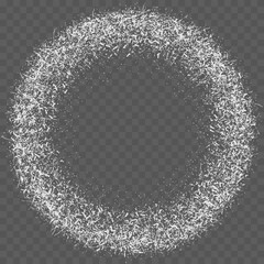 Frozen frame window. Frost glass ice. Vector stock illustration