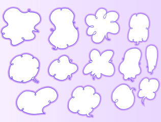 Obraz premium vector cartoon speech bubbles set