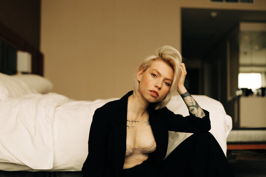 portrait of real beautiful young woman