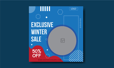 Winter social media sale banner.