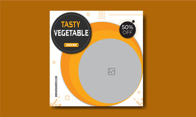 Trendy and special Instagram food banner template design.