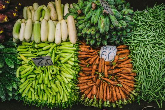 Overhead image of vegetables