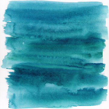 Blue Abstract Watercolor Painting