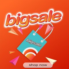 Sale banner template design, Big sale moment. Vector illustration.