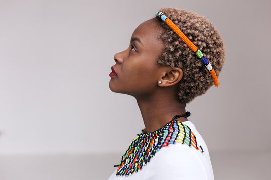 Portrait of Beautiful african woman wearing national attires