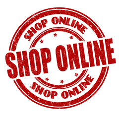 Shop online sign or stamp