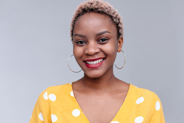 Beautiful young stylish black woman portrait