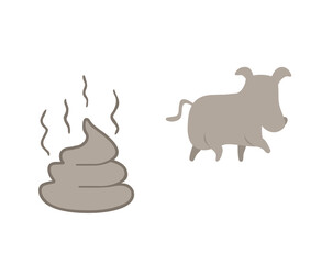Design of shit and dog