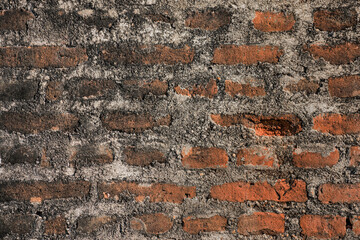 dirty and shabby brick wall texture, background